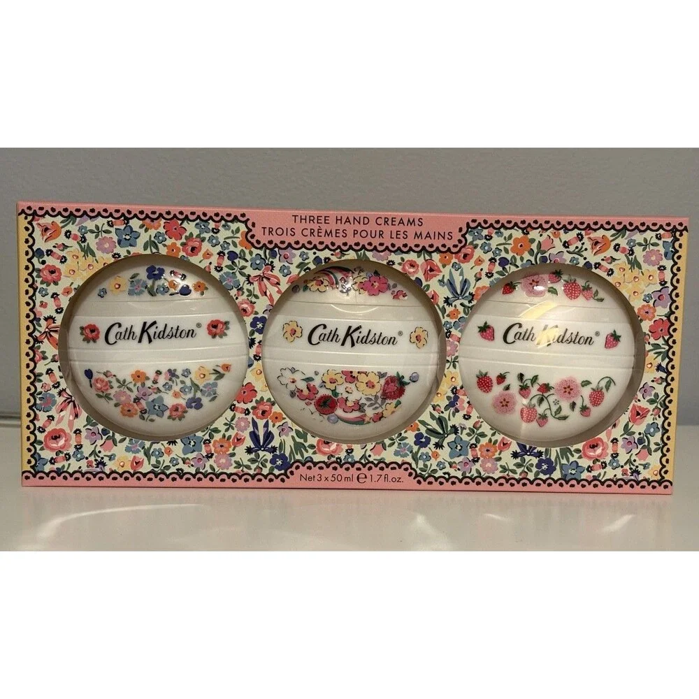 New! Cath Kidston Hand Cream Trio Floral Gift Set 1.7 fl. oz. Each Three Pack